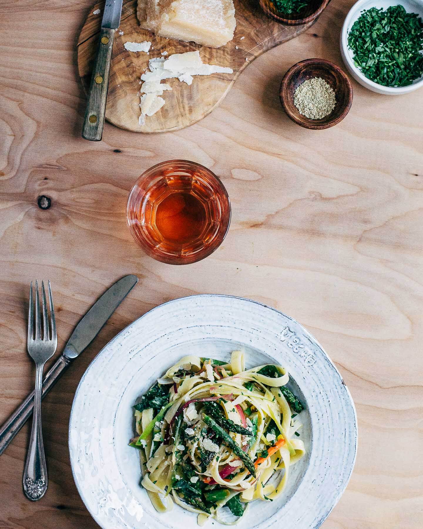 spring fettuccine primavera // brooklyn supper