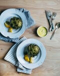 steamed artichokes with roasted garlic aioli // brooklyn supper