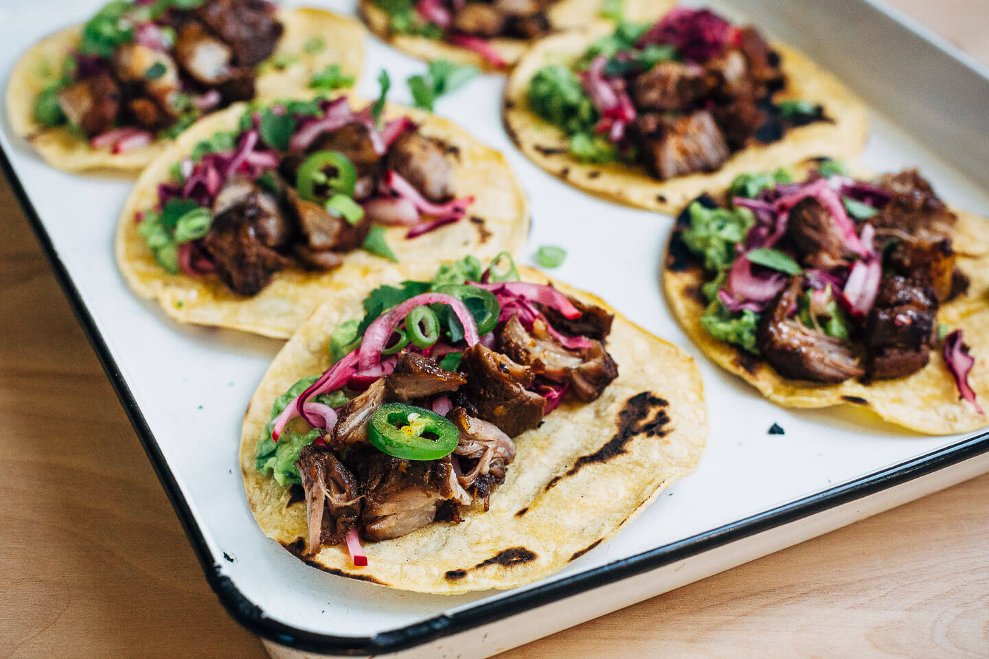 clementine-cinnamon carnitas and guacamole tacos // brooklyn supper