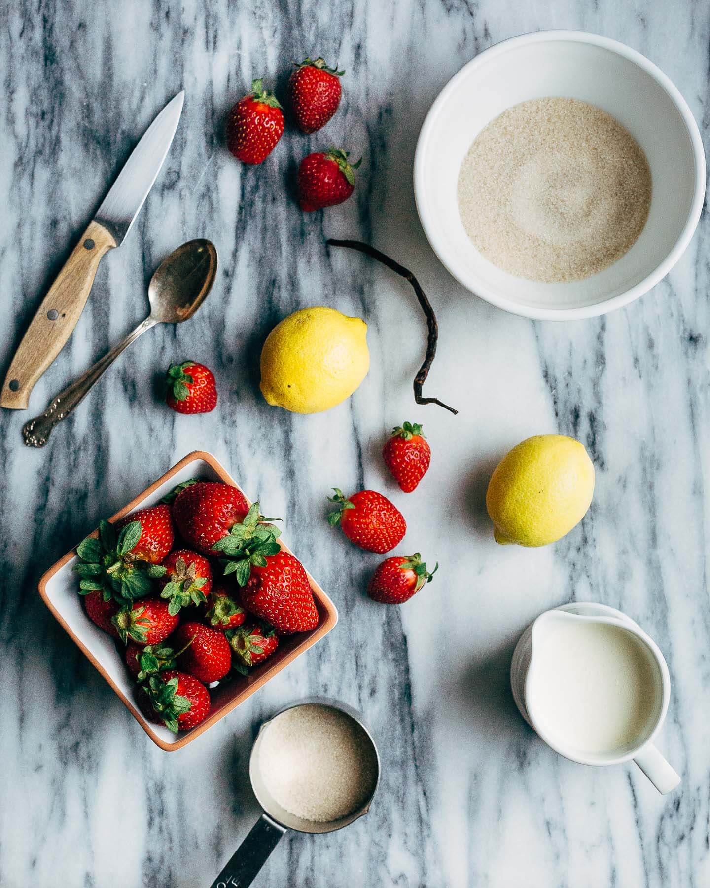 vanilla bean strawberry sherbet // brooklyn supper