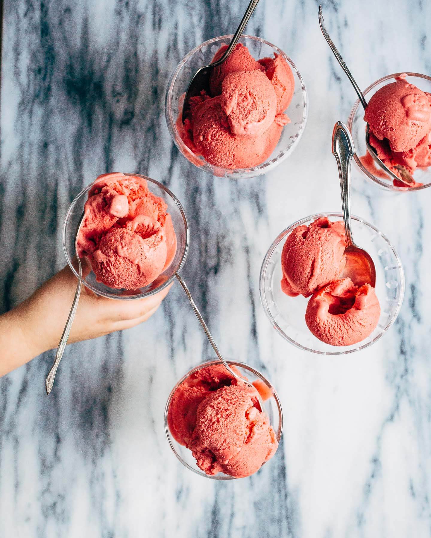 vanilla bean strawberry sherbet // brooklyn supper