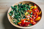 toasted pearl couscous salad with tomatoes and greens // brooklyn supper