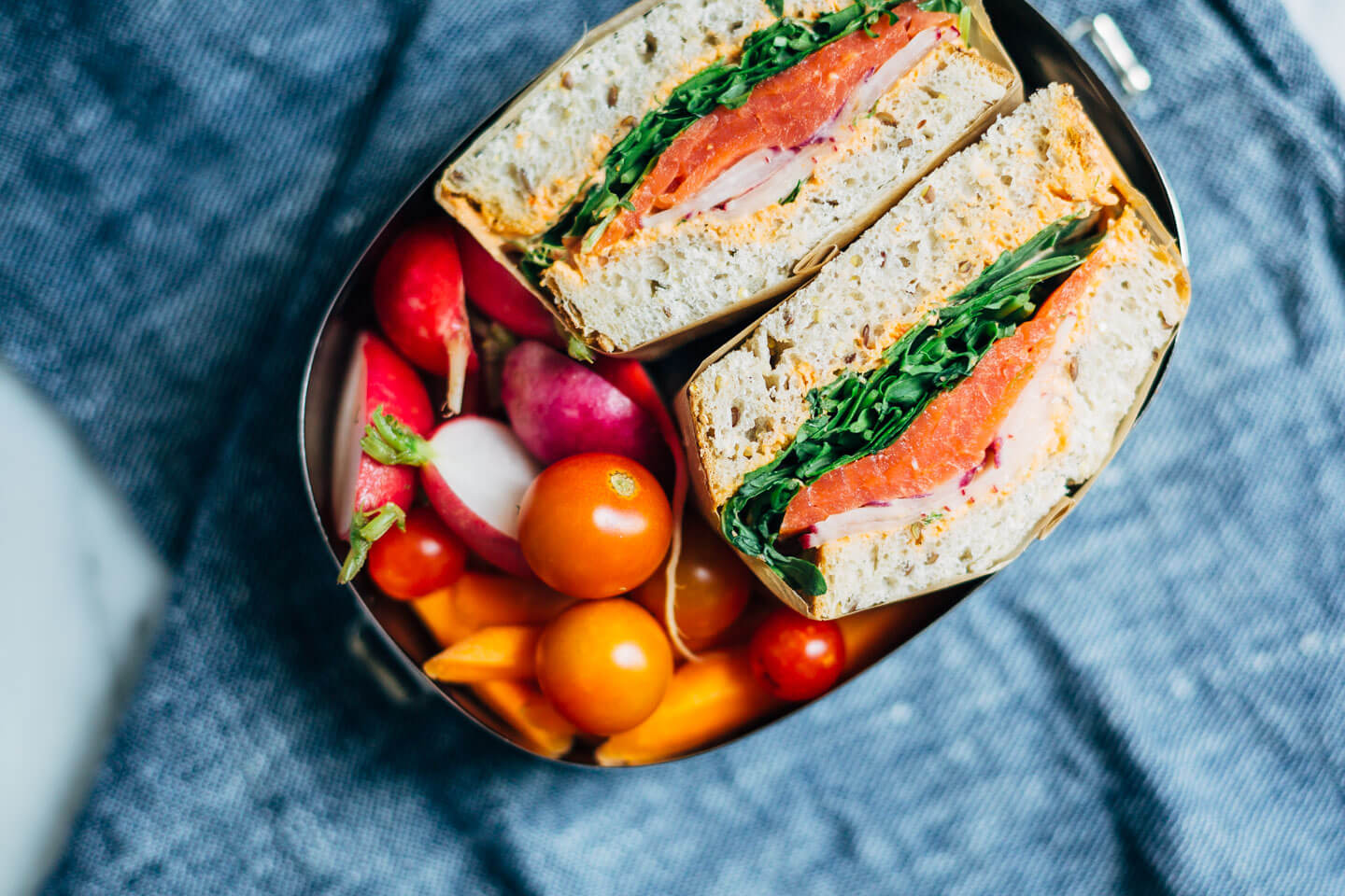 roasted red pepper and smoked salmon sandwiches // brooklyn supper