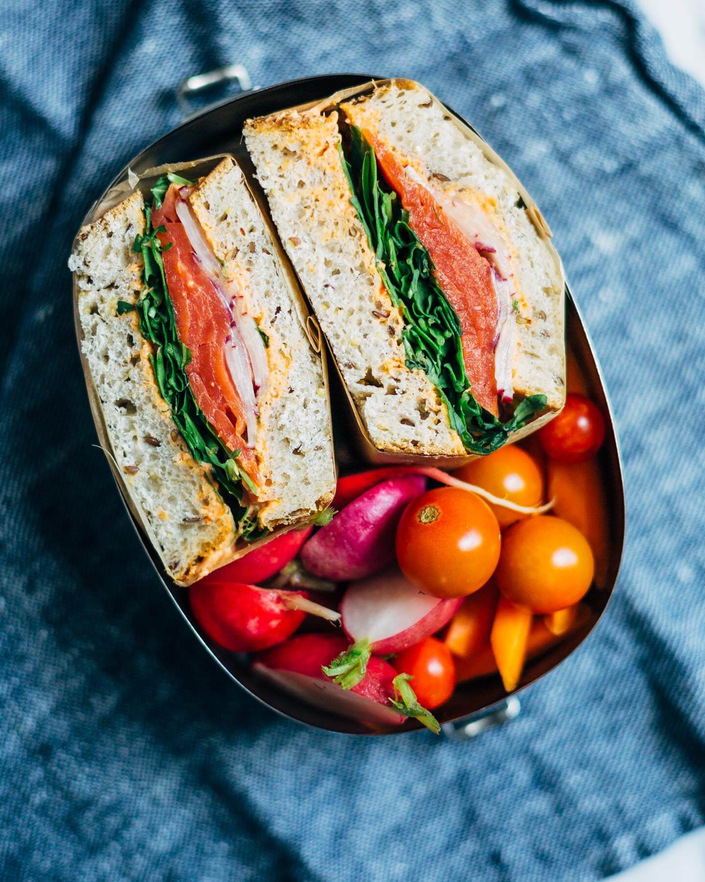 roasted red pepper and smoked salmon sandwiches // brooklyn supper