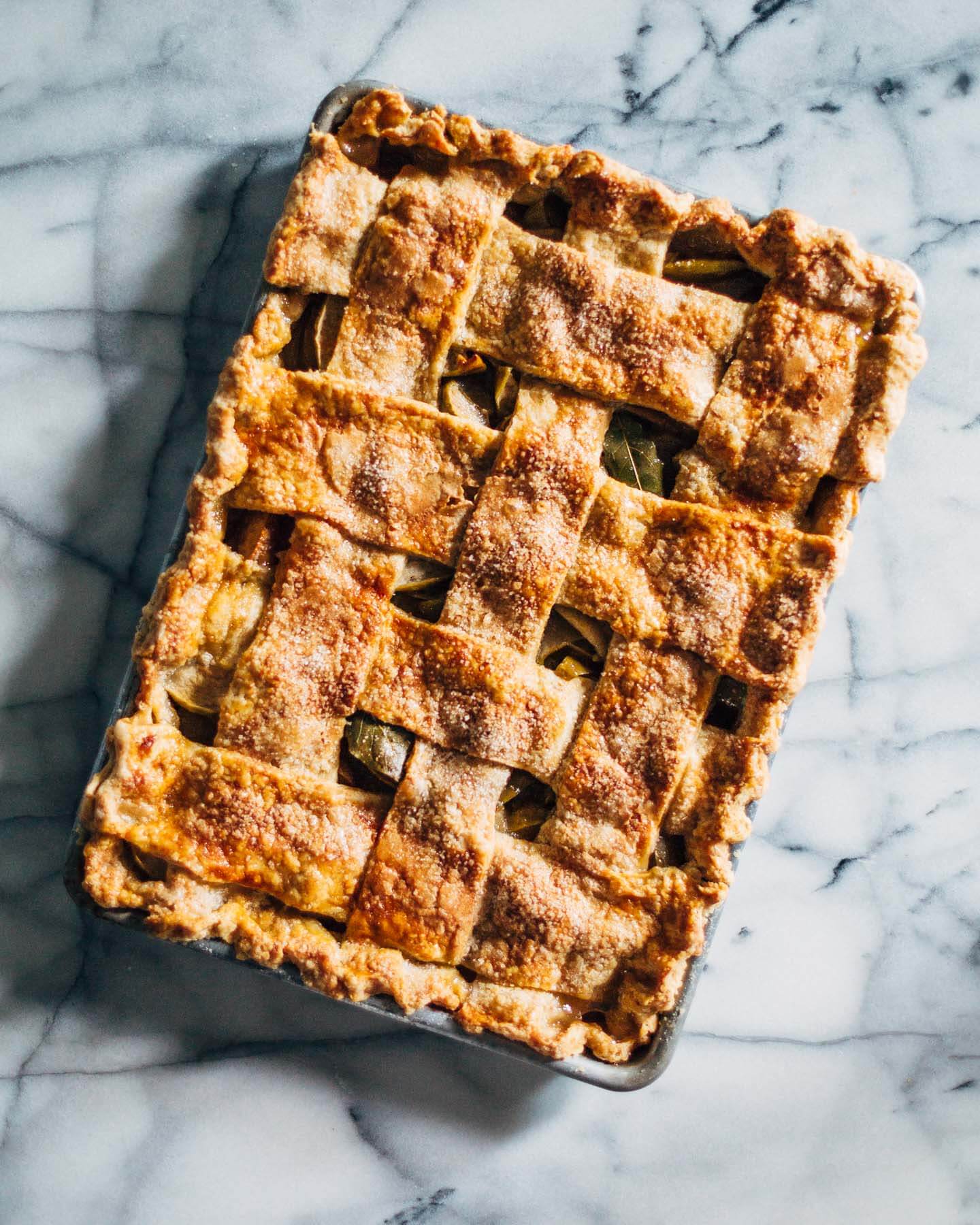 rye crust heirloom apple and bay leaf pie // brooklyn supper