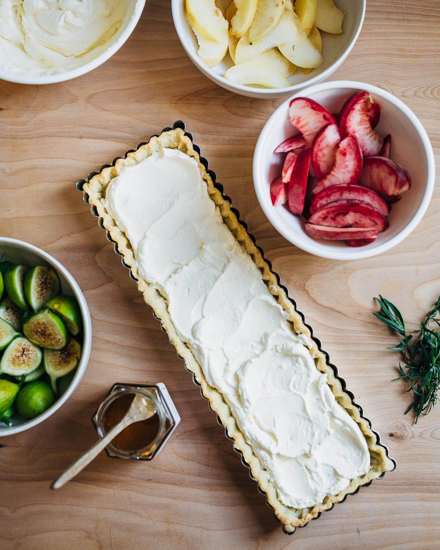 fig and peach mascarpone tart // brooklyn supper