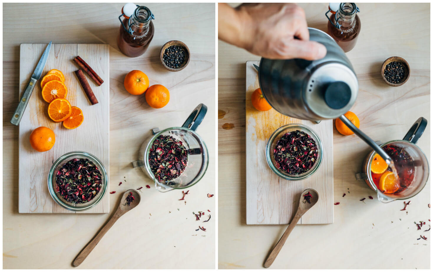 mandarin hibiscus tea with black pepper and cinnamon // brooklyn supper