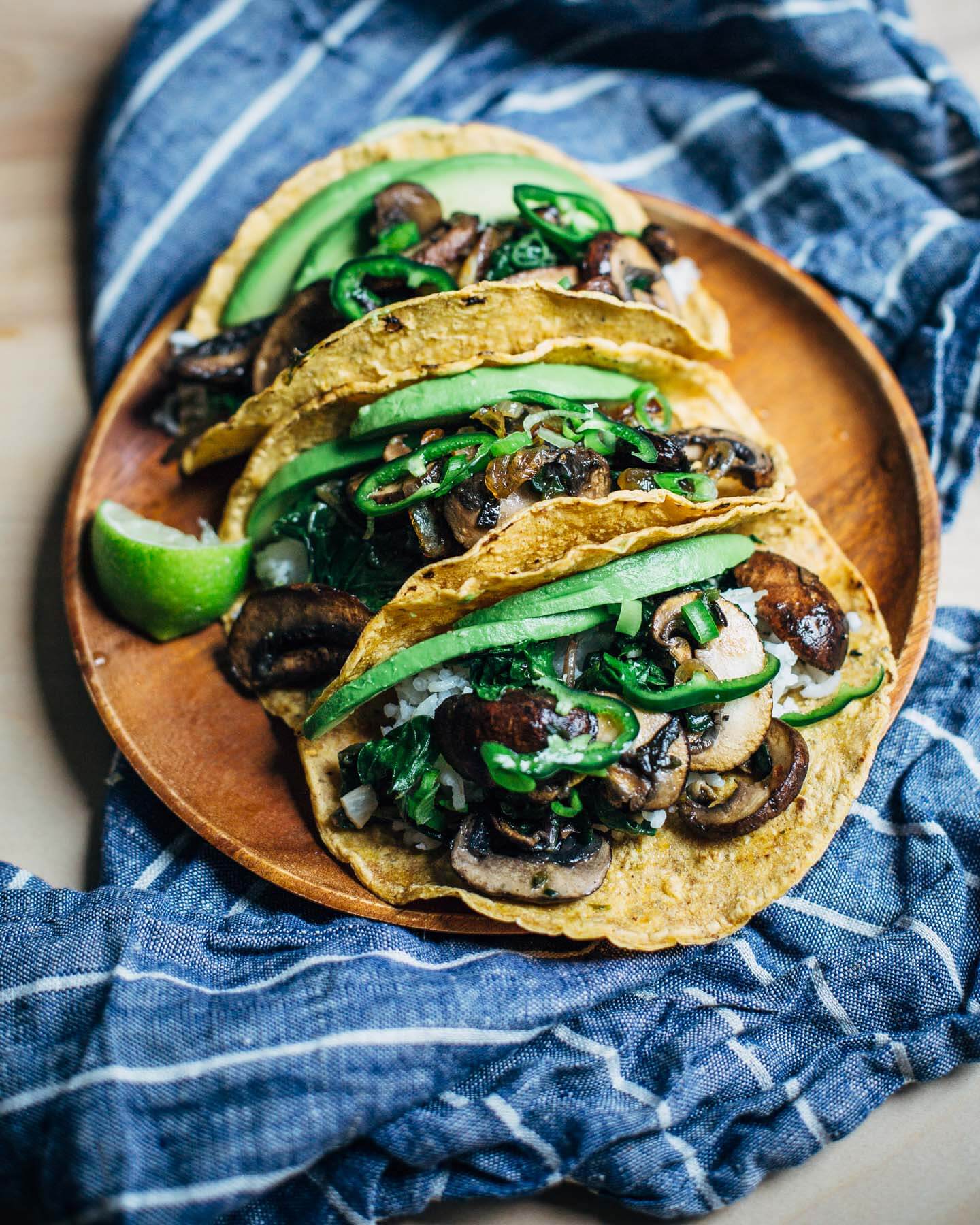 mushroom and kale tacos // brooklyn supper