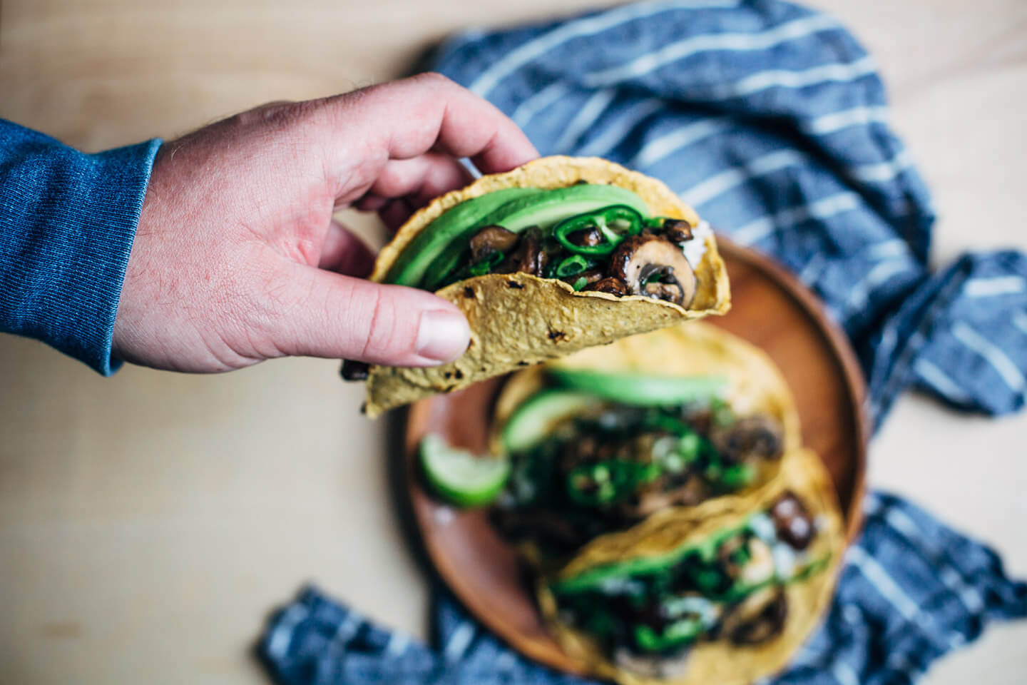 mushroom and kale tacos // brooklyn supper