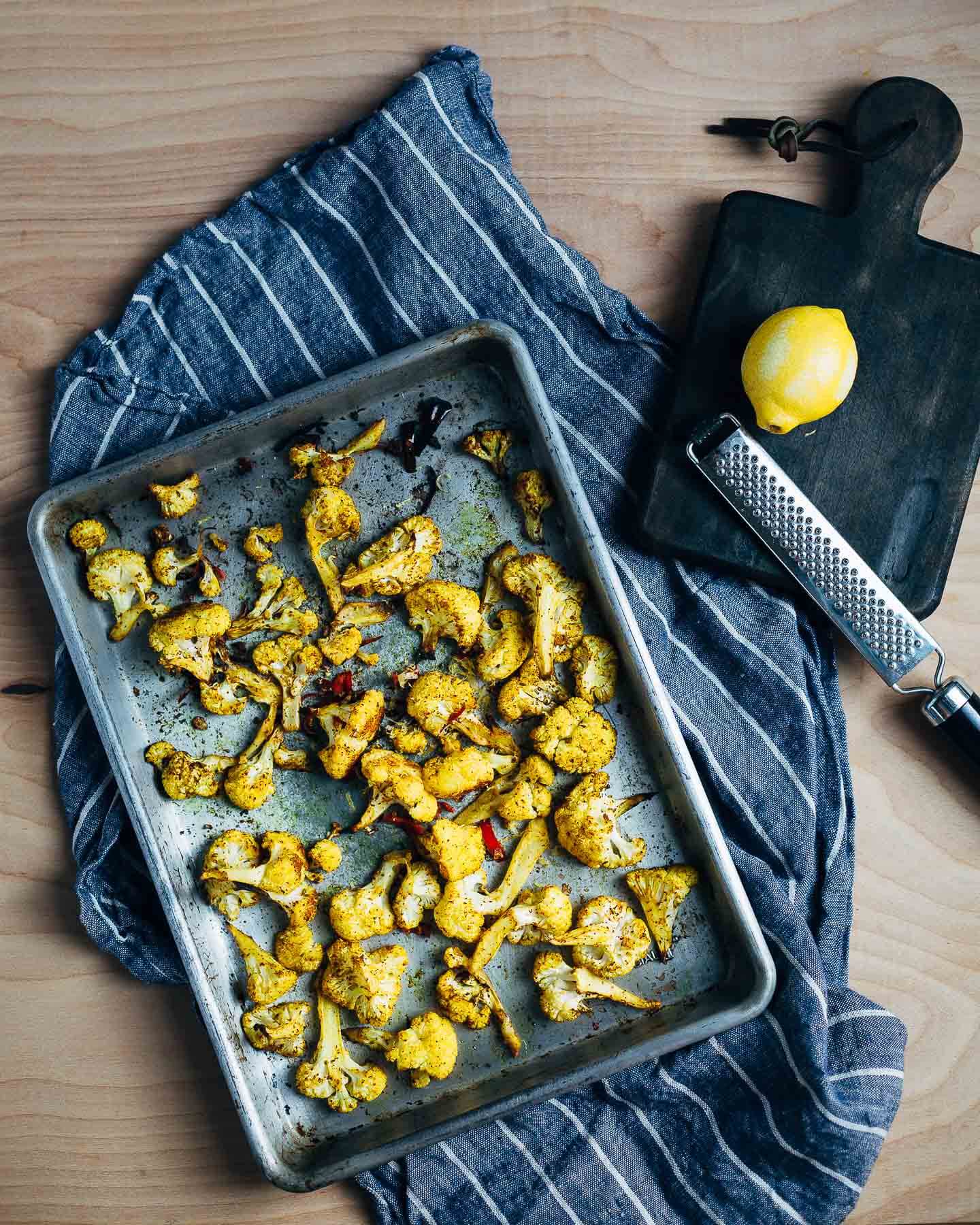 roasted cauliflower with cumin and turmeric // brooklyn supper