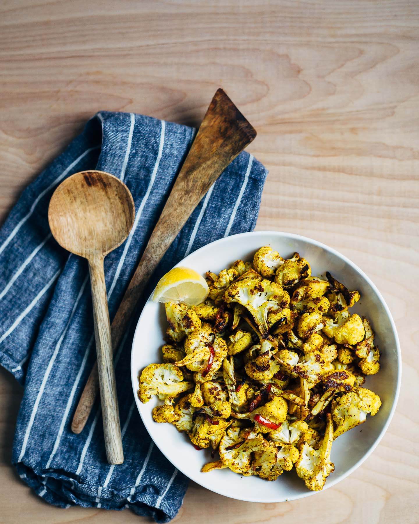 roasted cauliflower with cumin and turmeric // brooklyn supper