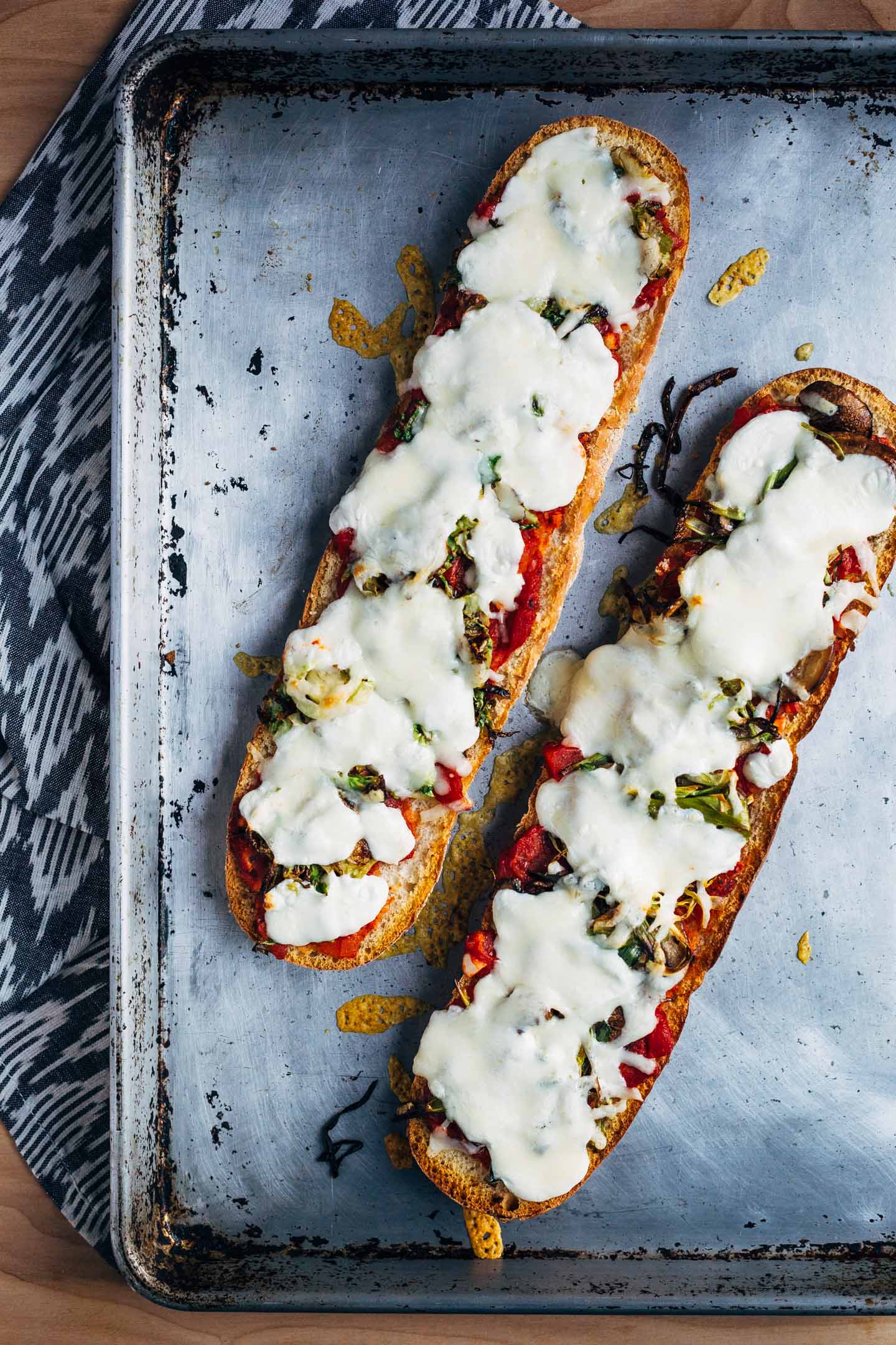 french bread pizzas with fall vegetables // brooklyn supper