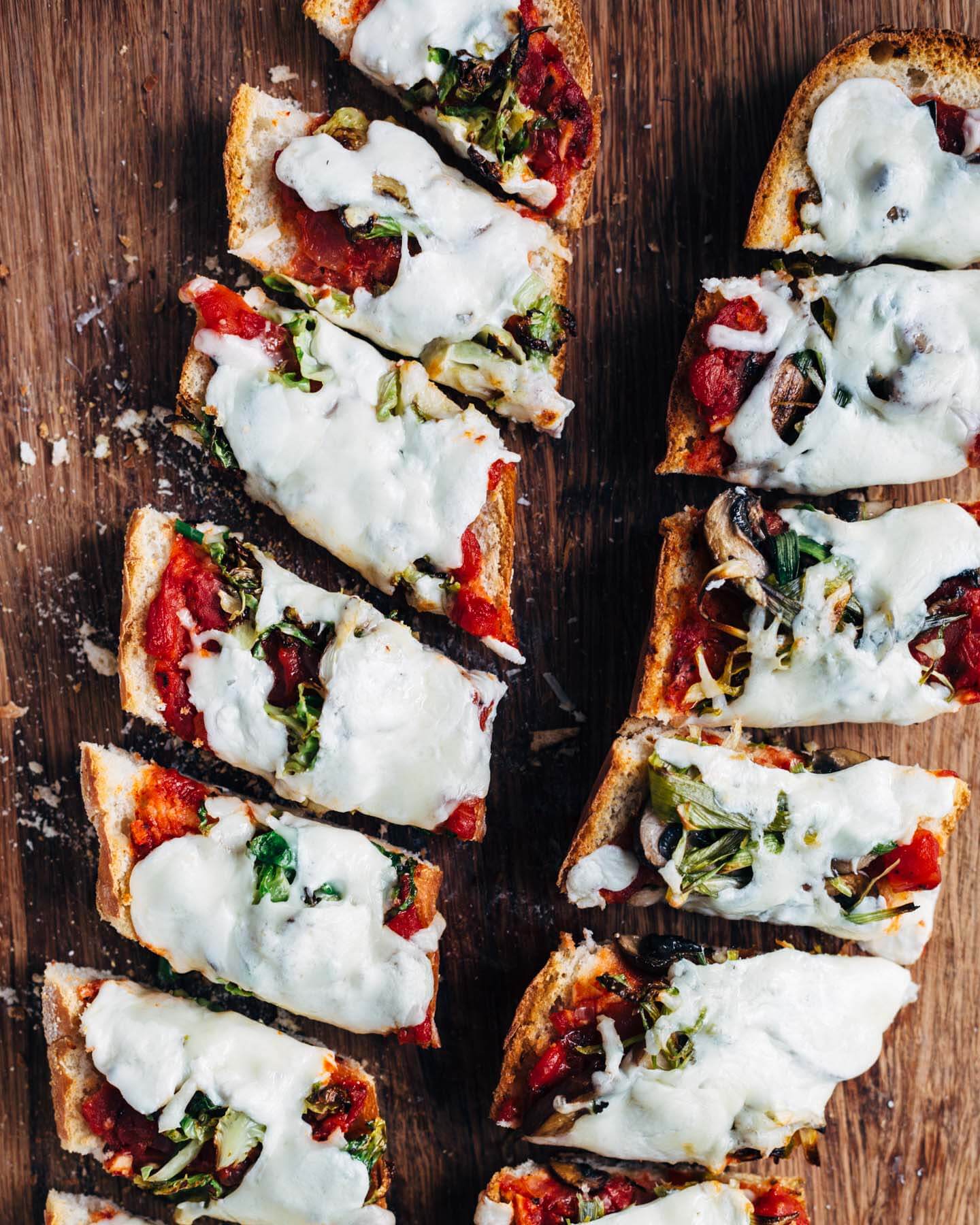 french bread pizzas with fall vegetables // brooklyn supper