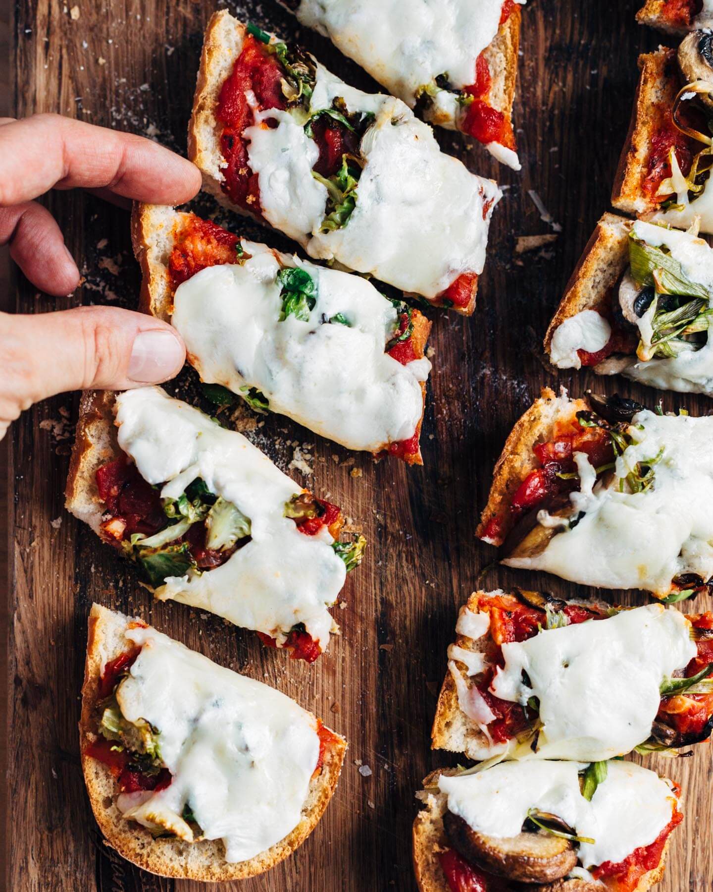 french bread pizzas with fall vegetables // brooklyn supper