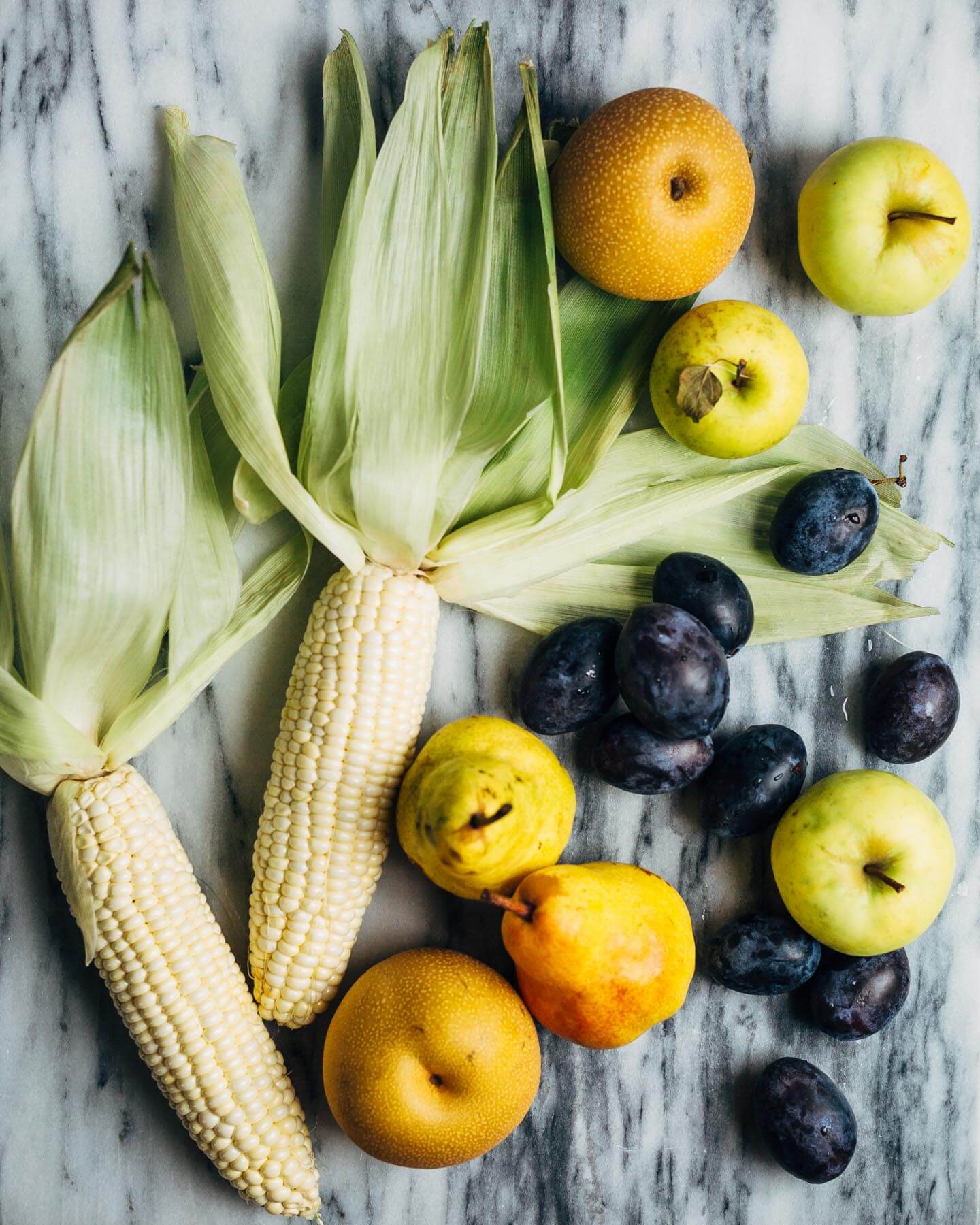 baked grits with sweet corn and fall fruit // brooklyn supper