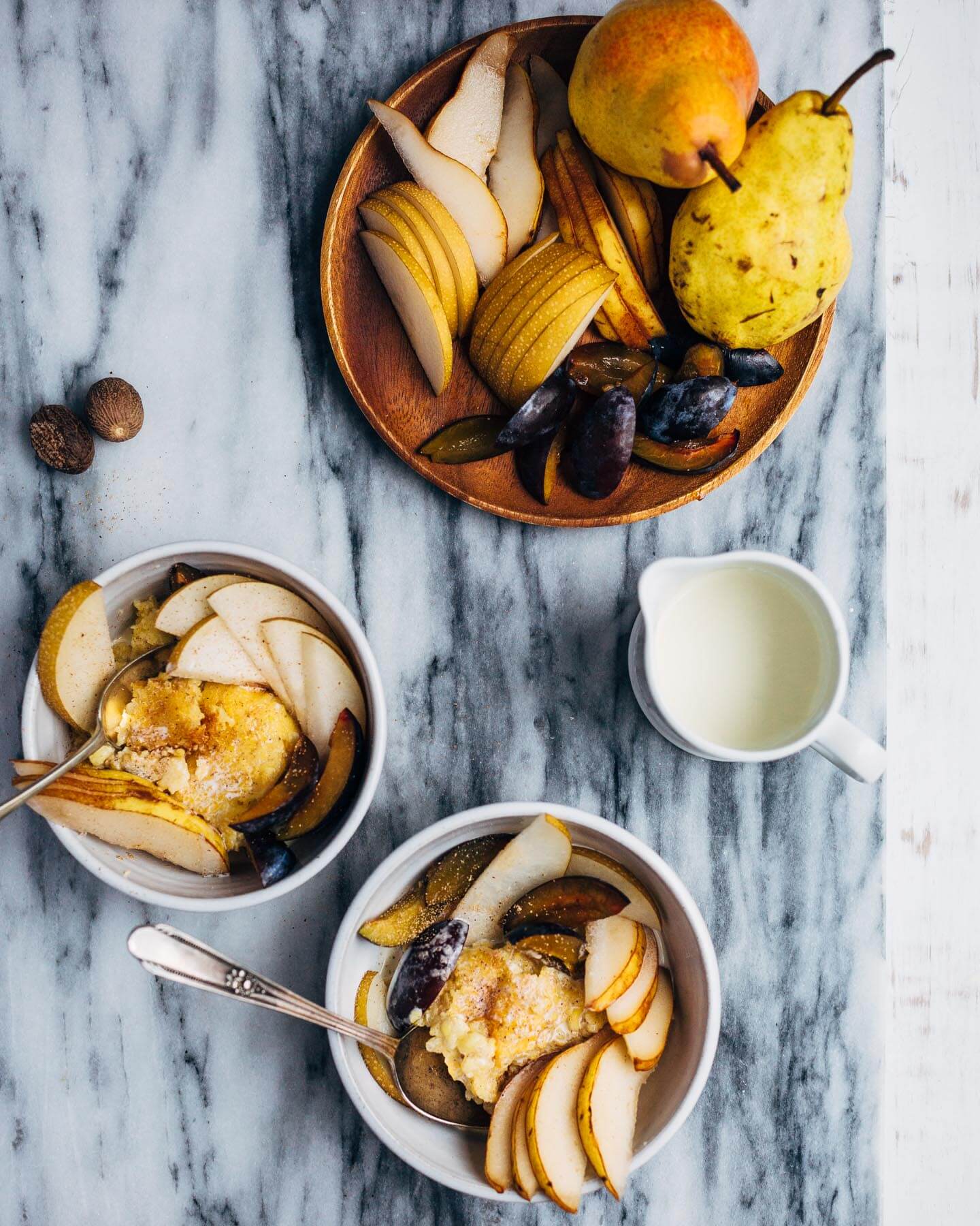 baked grits with sweet corn and fall fruit // brooklyn supper