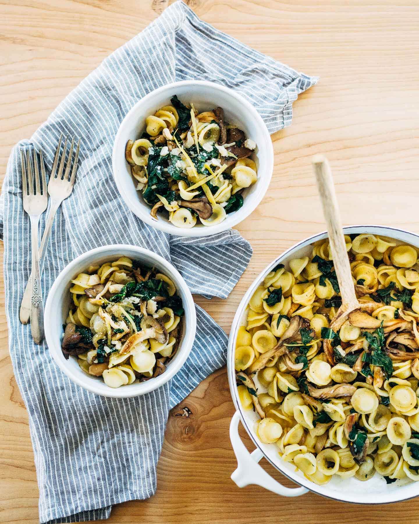 brown butter mushroom orecchiette // brooklyn supper