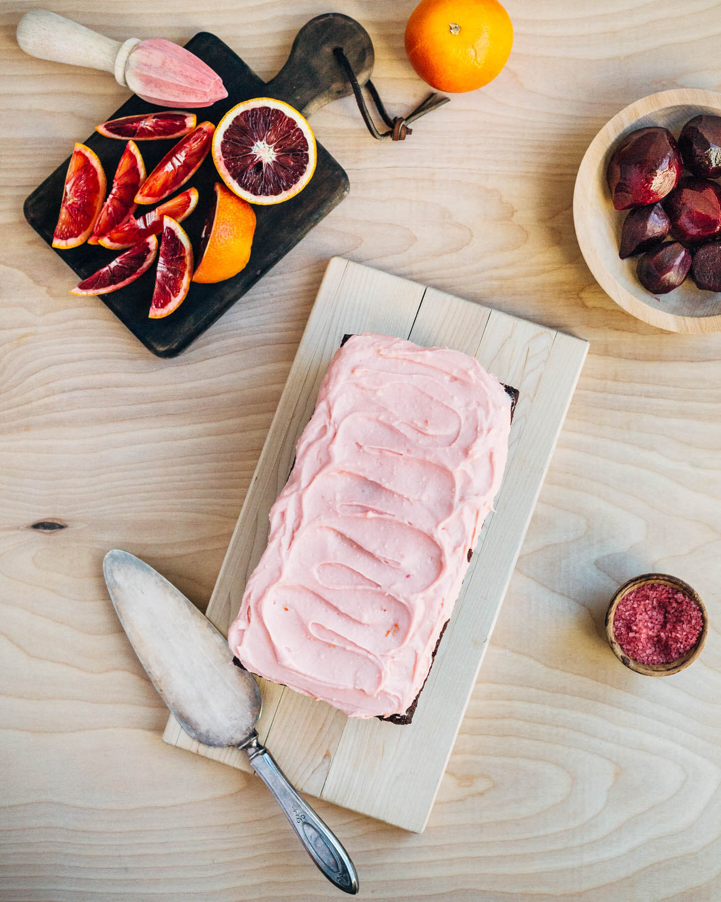 chocolate beet cake with tangy blood orange frosting // brooklyn supper