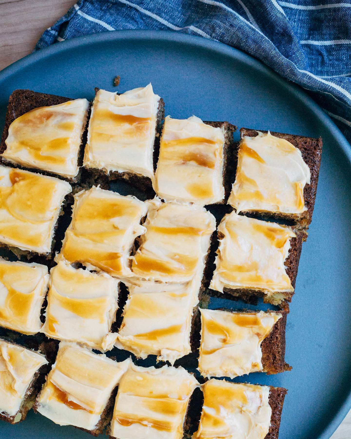 carrot cake with caramel cream cheese frosting // brooklyn supper