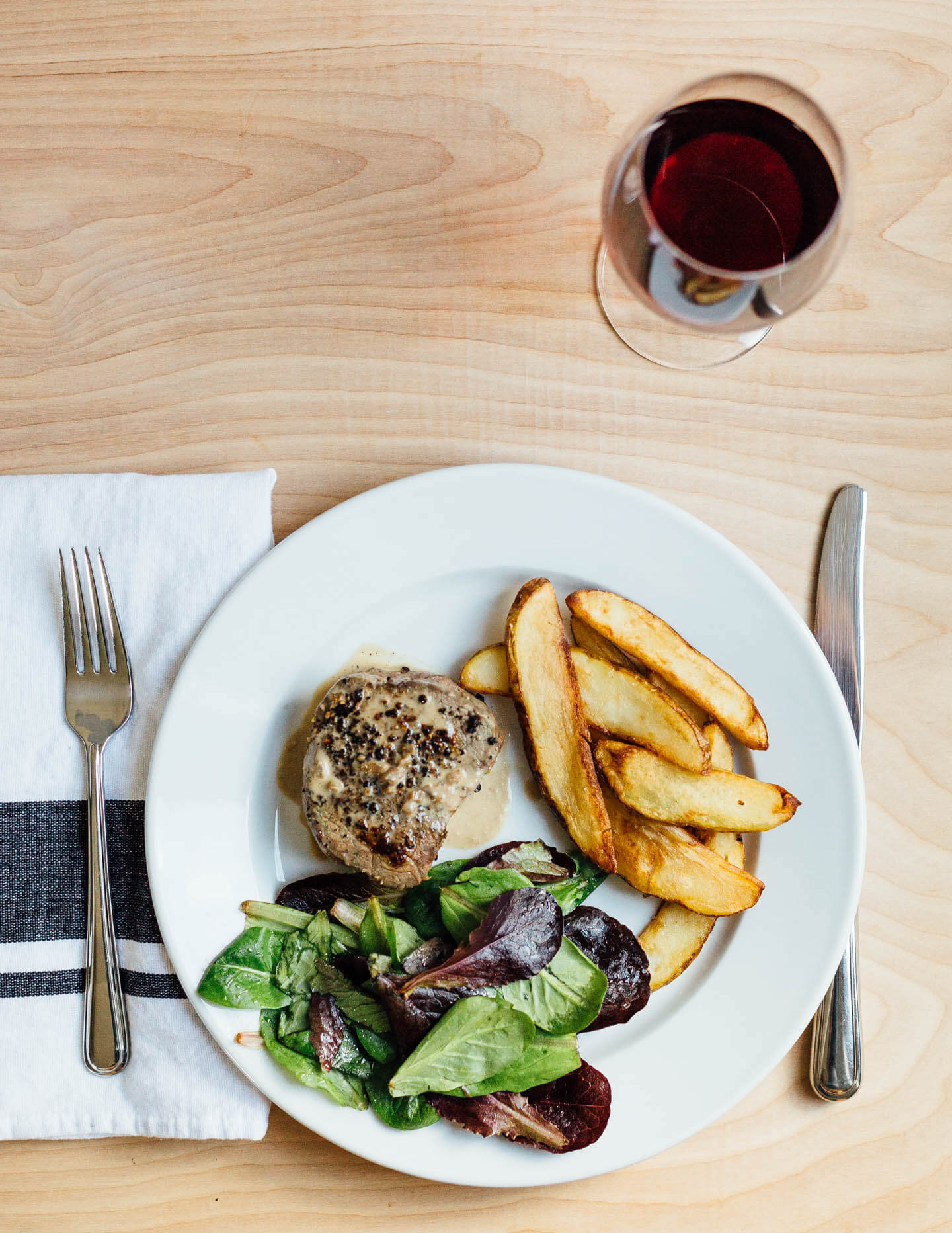 steak au poivre and frites // brooklyn supper