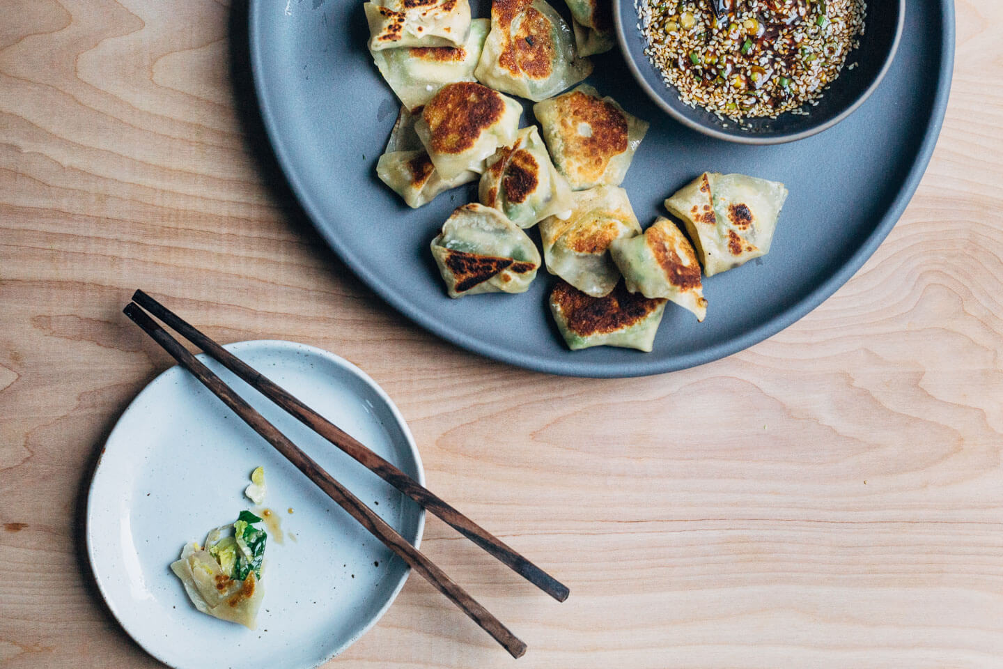 brussels sprout and shiitake pot stickers from the first mess cookbook // brooklyn supper