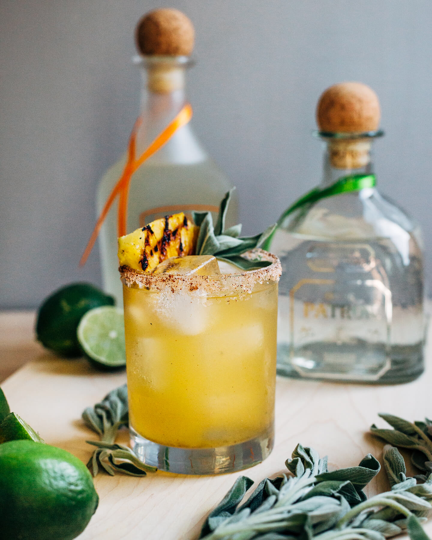 charred pineapple margarita with sage // brooklyn supper