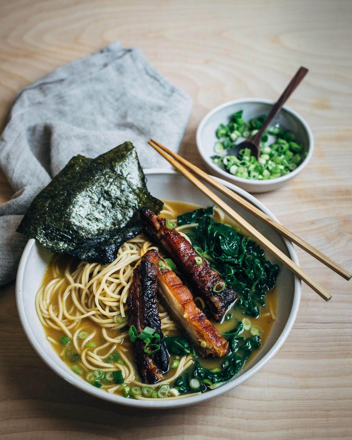 pork belly ramen with spring greens // brooklyn supper