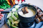 apple cider fondue with seeded rye pretzel bites // brooklyn supper