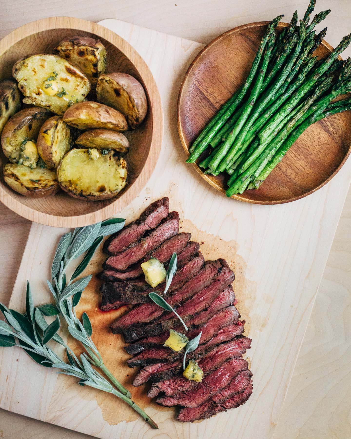 grilled merlot steak with sage butter // brooklyn supper