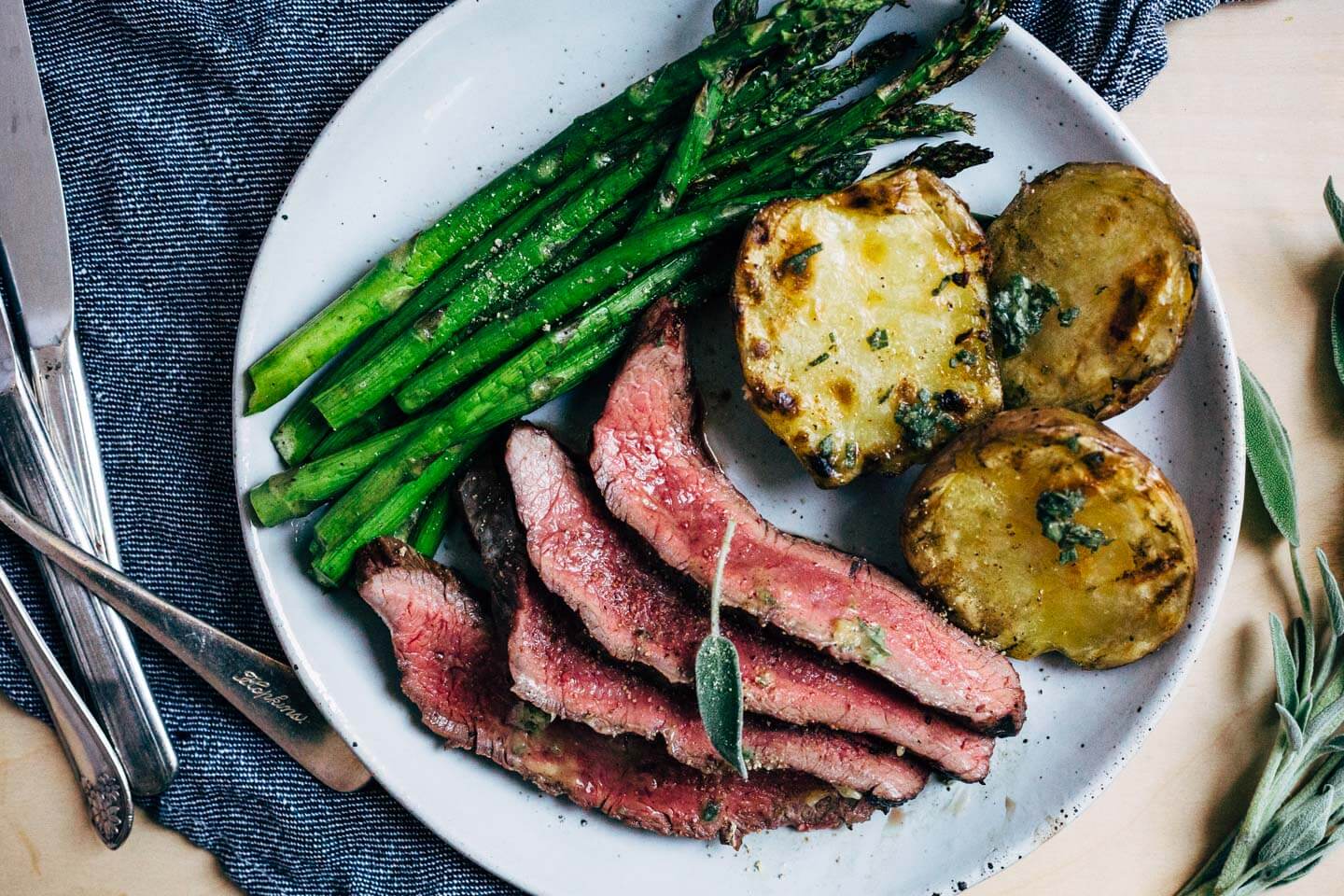 grilled merlot steak with sage butter // brooklyn supper