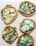 spring-inspired spelt crust pizzas // brooklyn supper