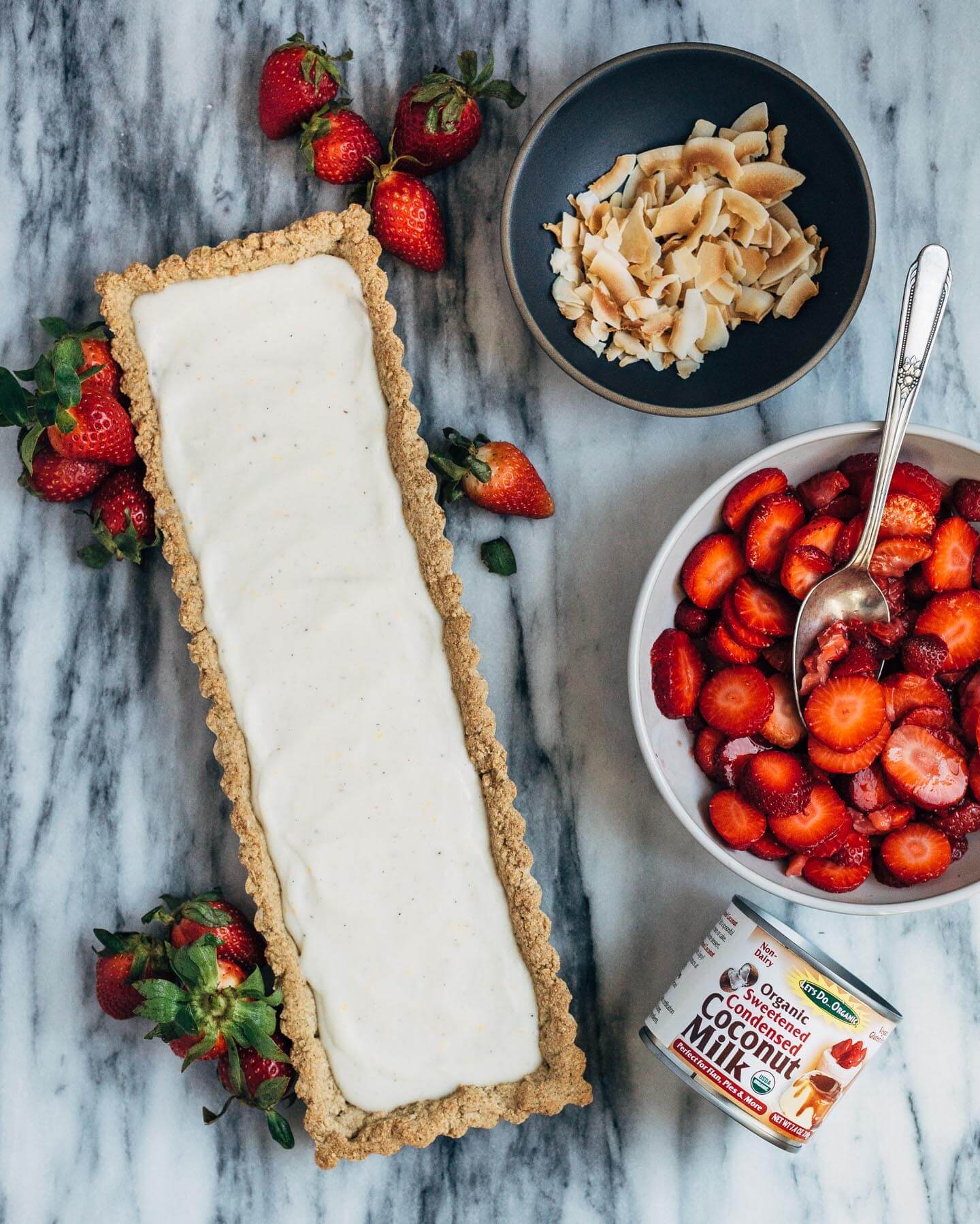 strawberry coconut tart (gluten-free + vegan) // brooklyn supper