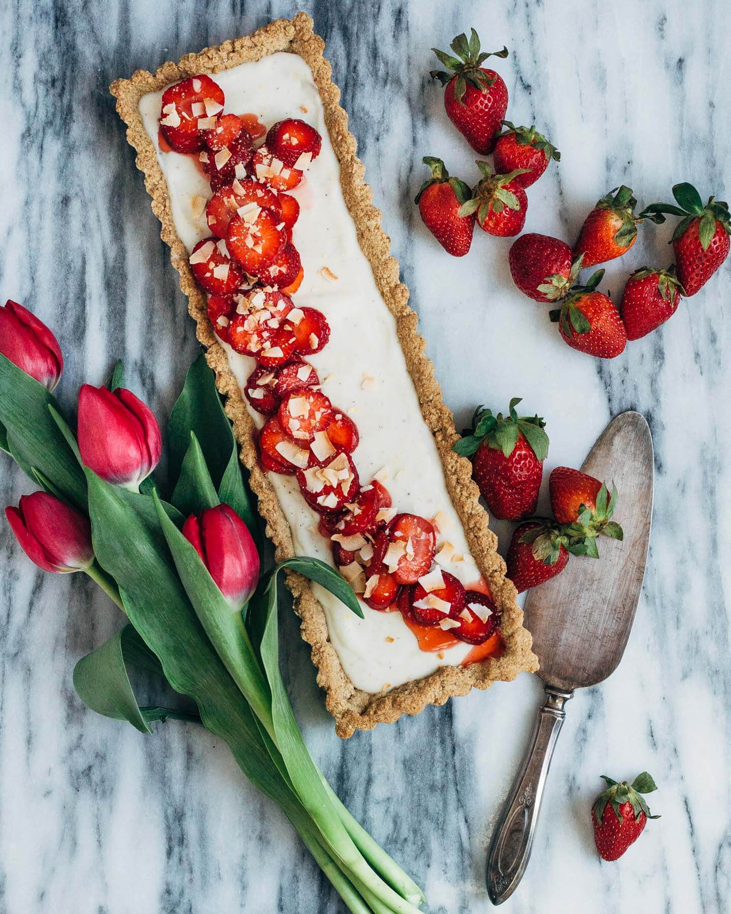 strawberry coconut tart (gluten-free + vegan) // brooklyn supper