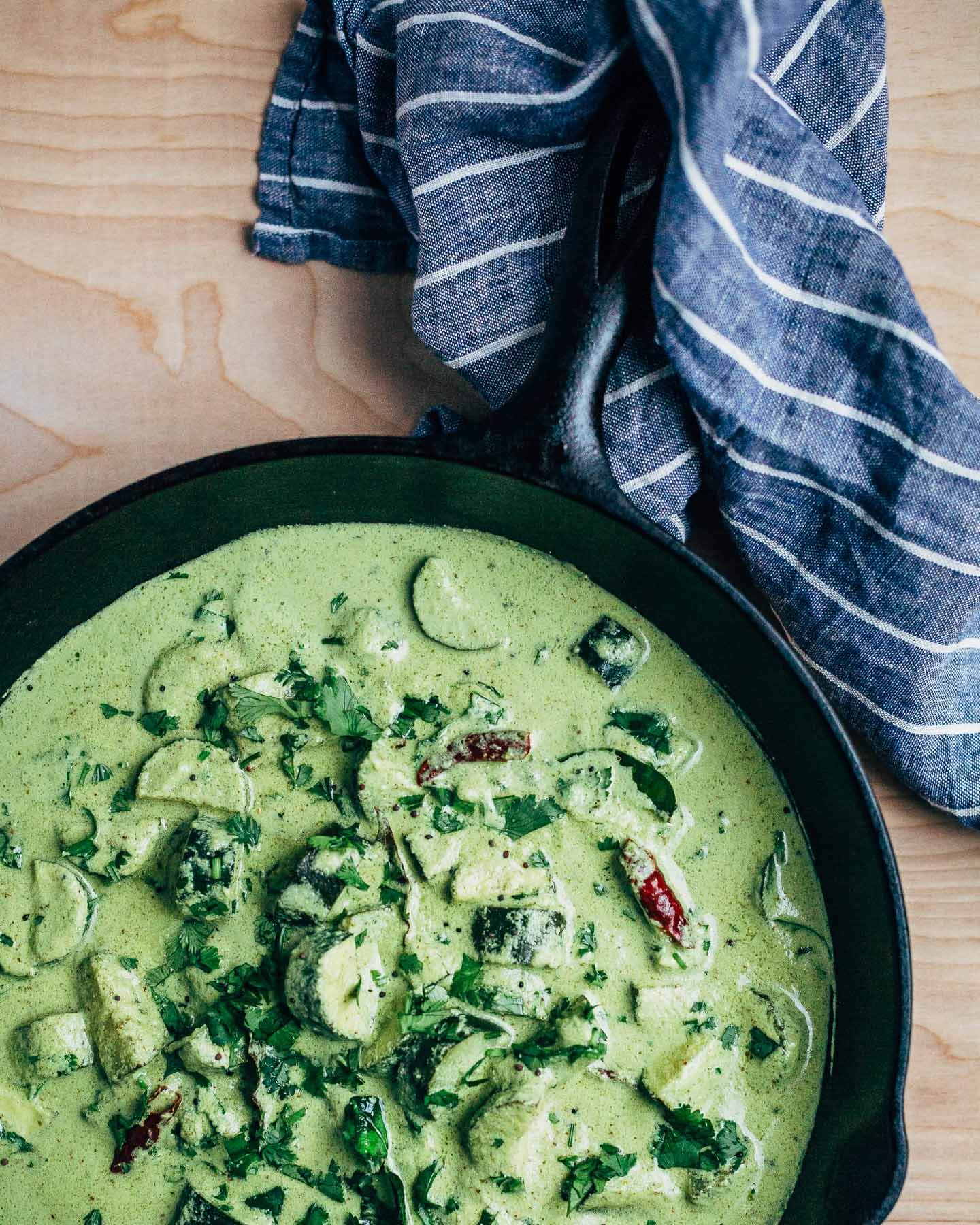 zucchini in herbed coconut yogurt curry from vibrant india // brooklyn supper