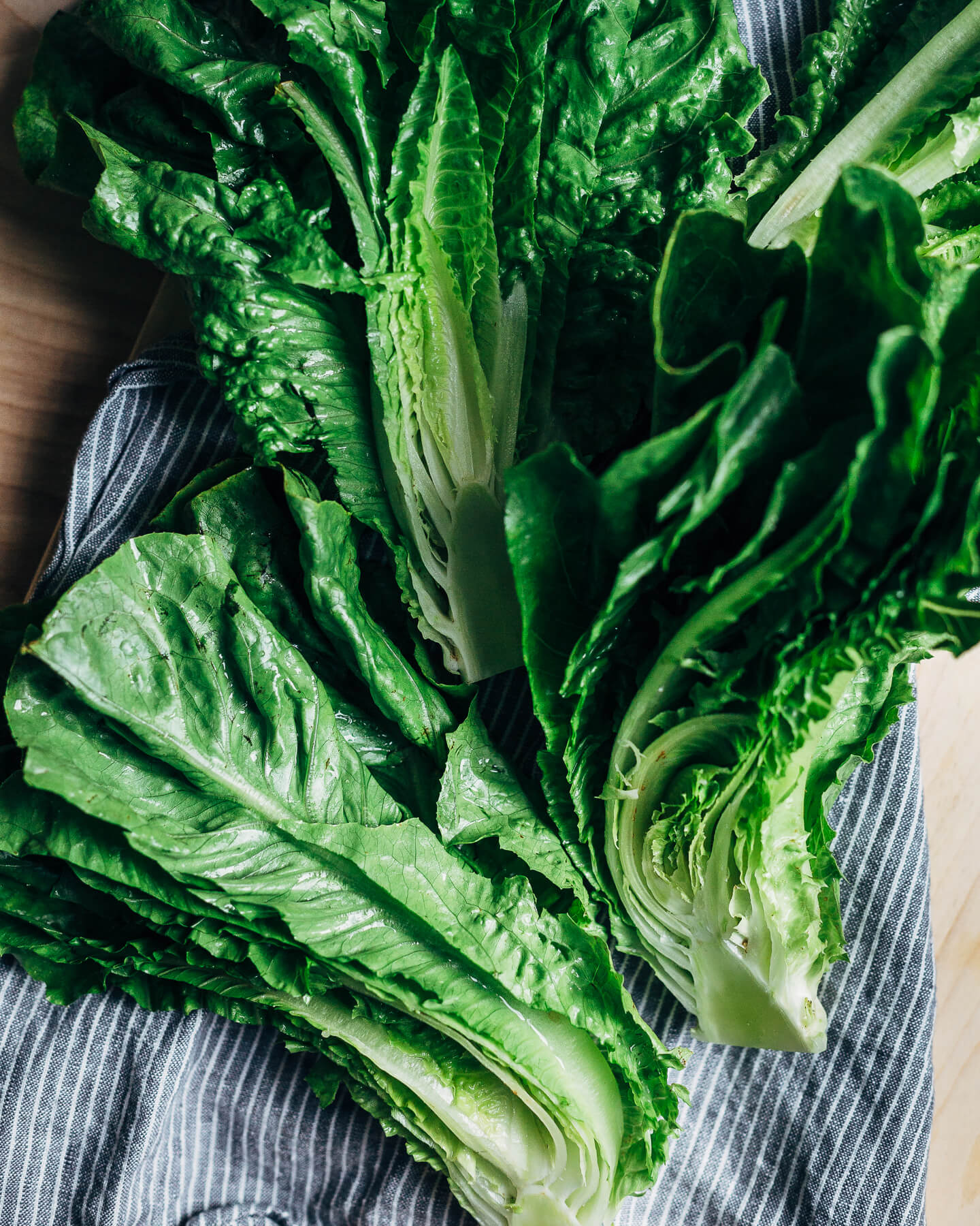 grilled romaine hearts with avocado-kefir green goddess dressing // brooklyn supper