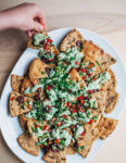 vegan greek-style pita nachos // brooklyn supper