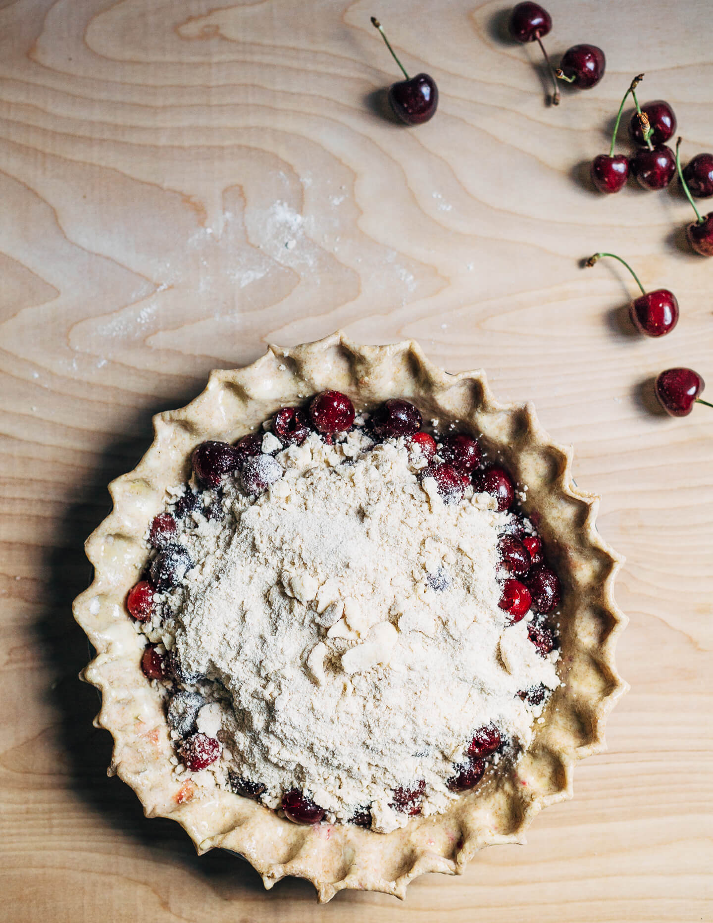 whole wheat sour cherry crumb pie // brooklyn supper