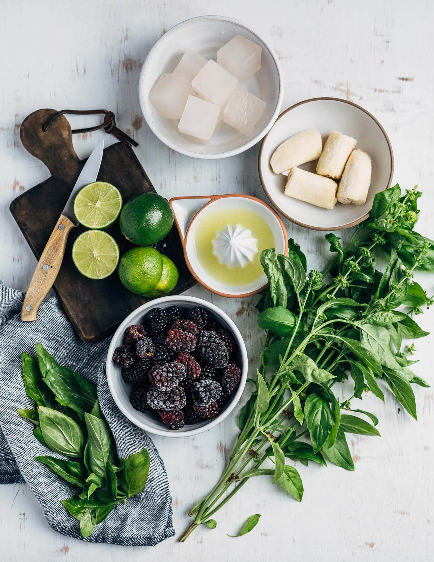 Basil Lime Blackberry Smoothie