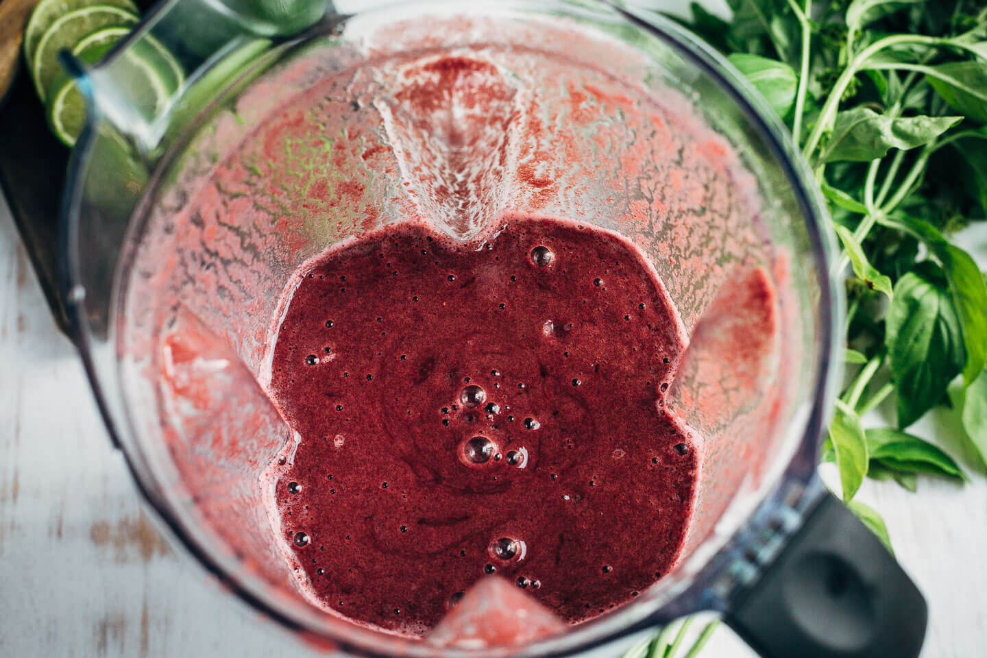 Basil Lime Blackberry Smoothie