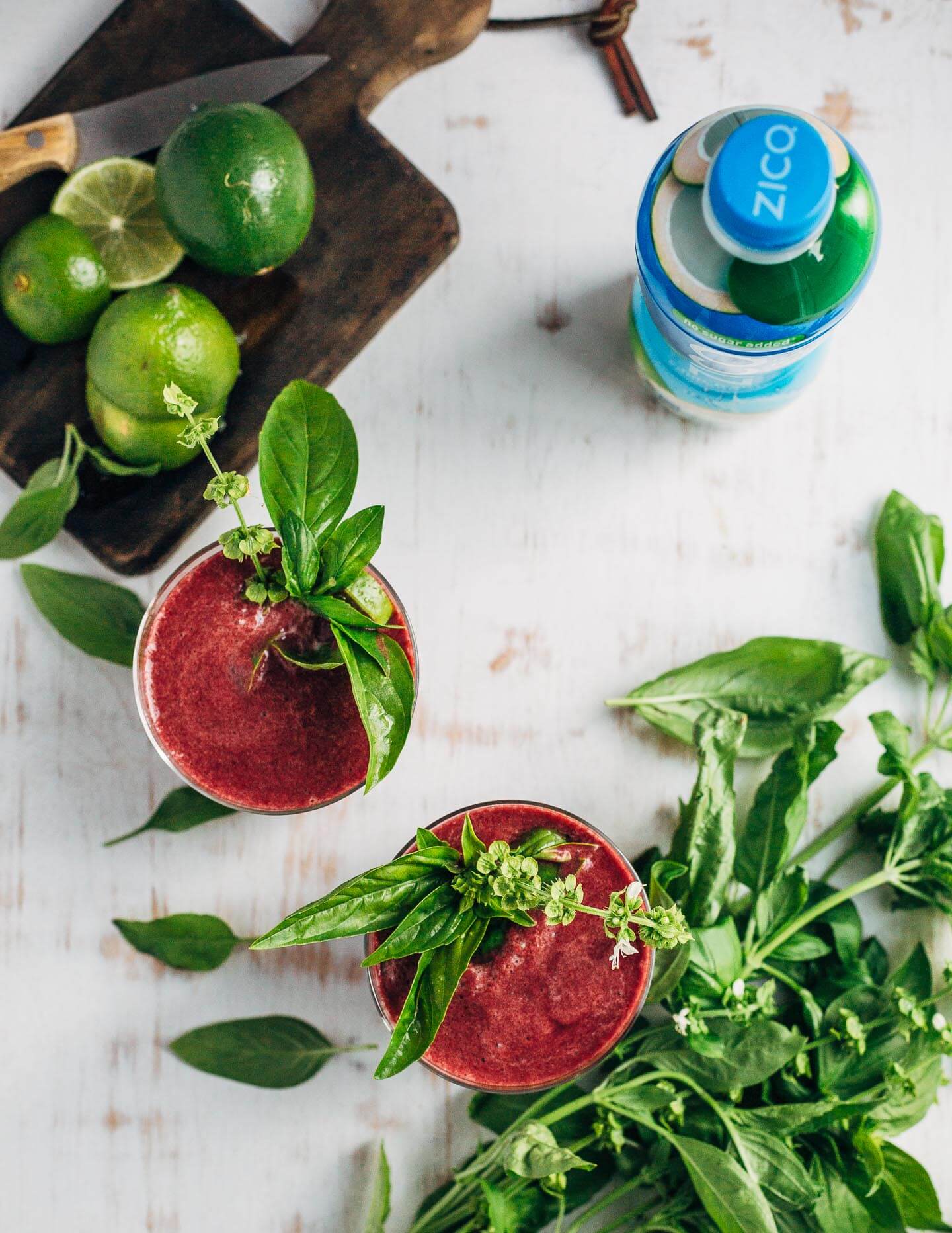 basil-lime blackberry smoothie // brooklyn supper 