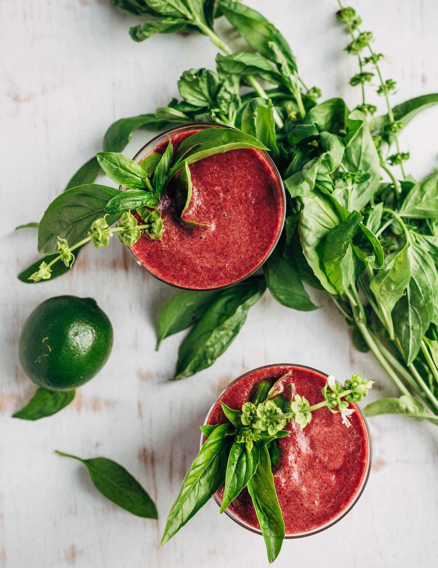 Basil Lime Blackberry Smoothie