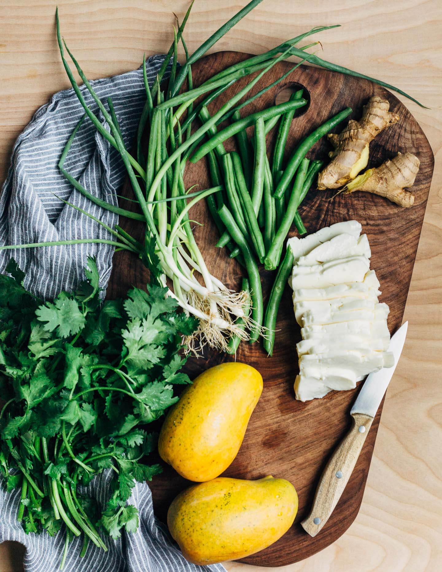 halloumi and mango noodle salad // brooklyn supper