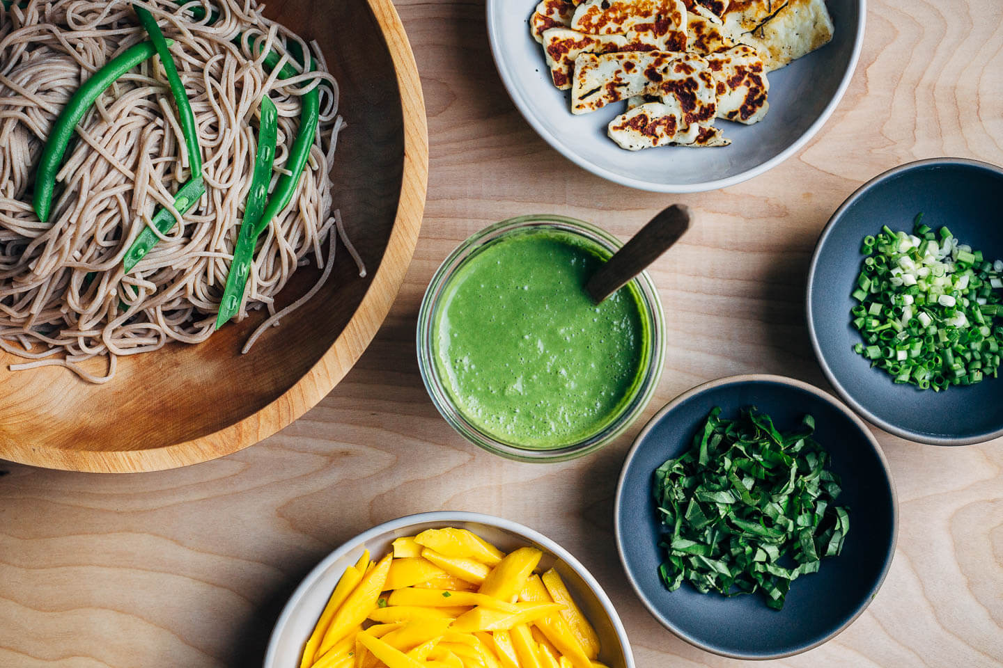 halloumi and mango noodle salad // brooklyn supper