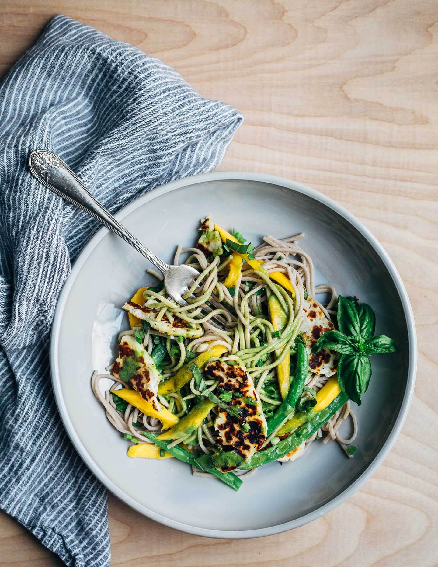 halloumi and mango noodle salad // brooklyn supper