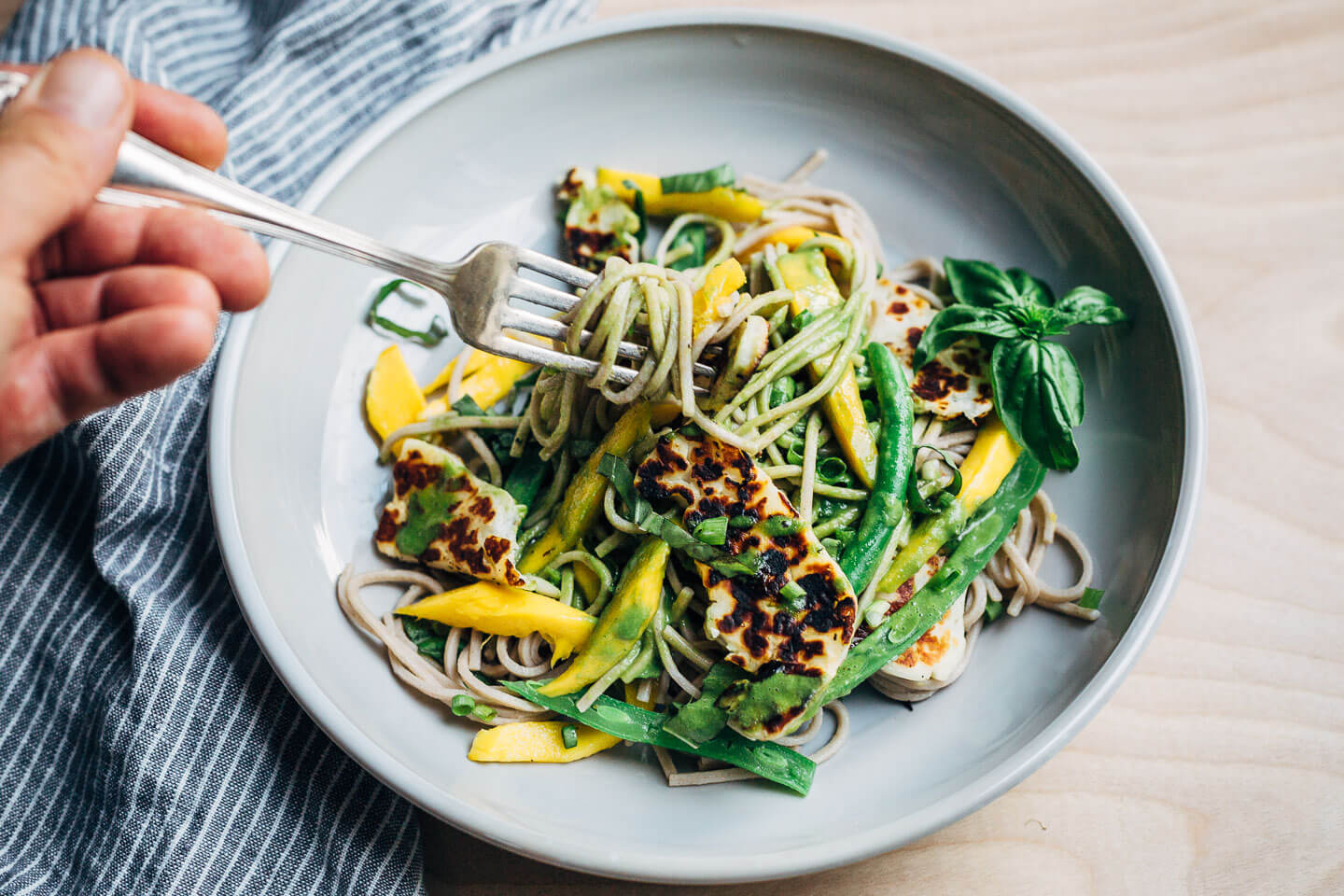 halloumi and mango noodle salad // brooklyn supper