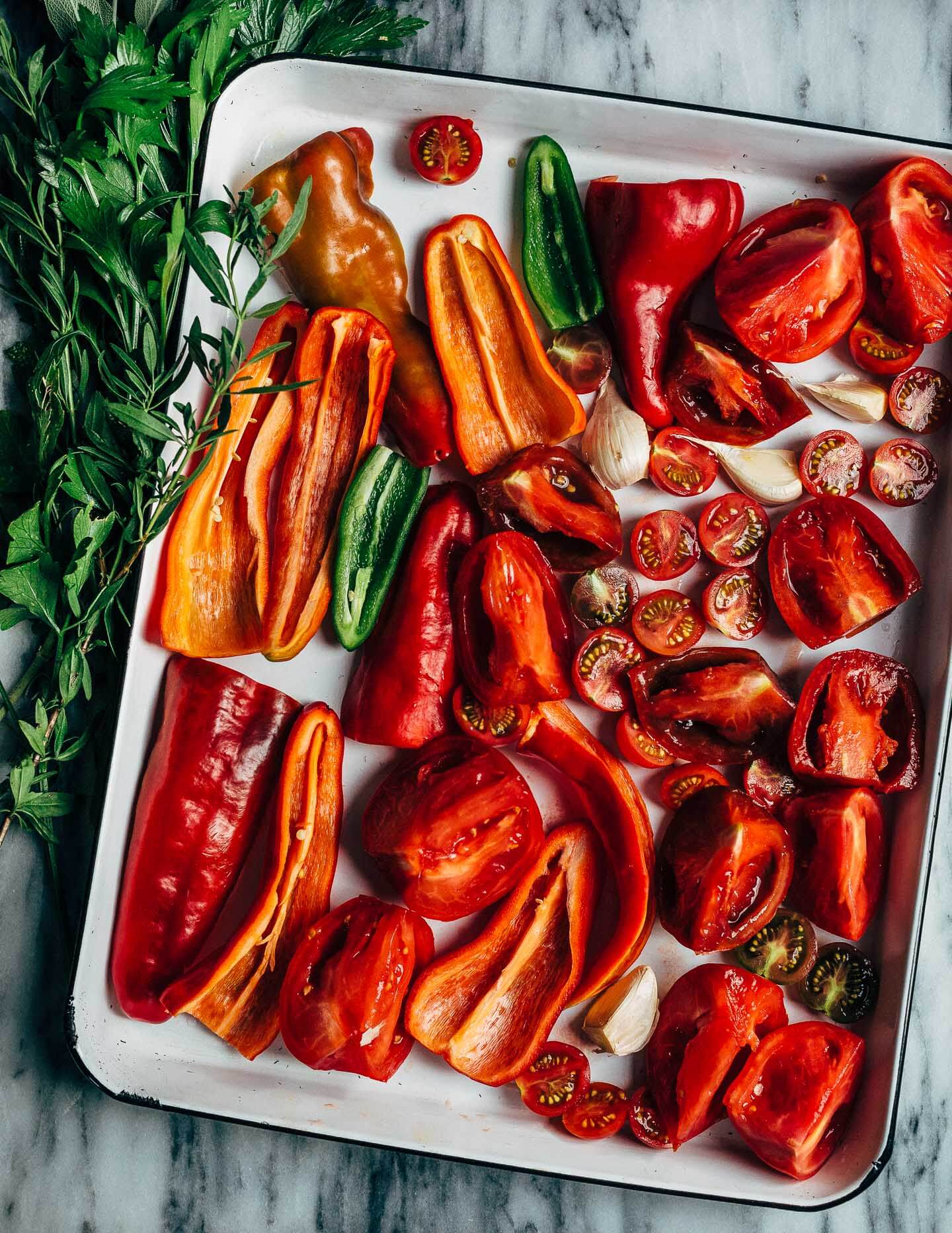 roasted tomato and red pepper dip // brooklyn supper