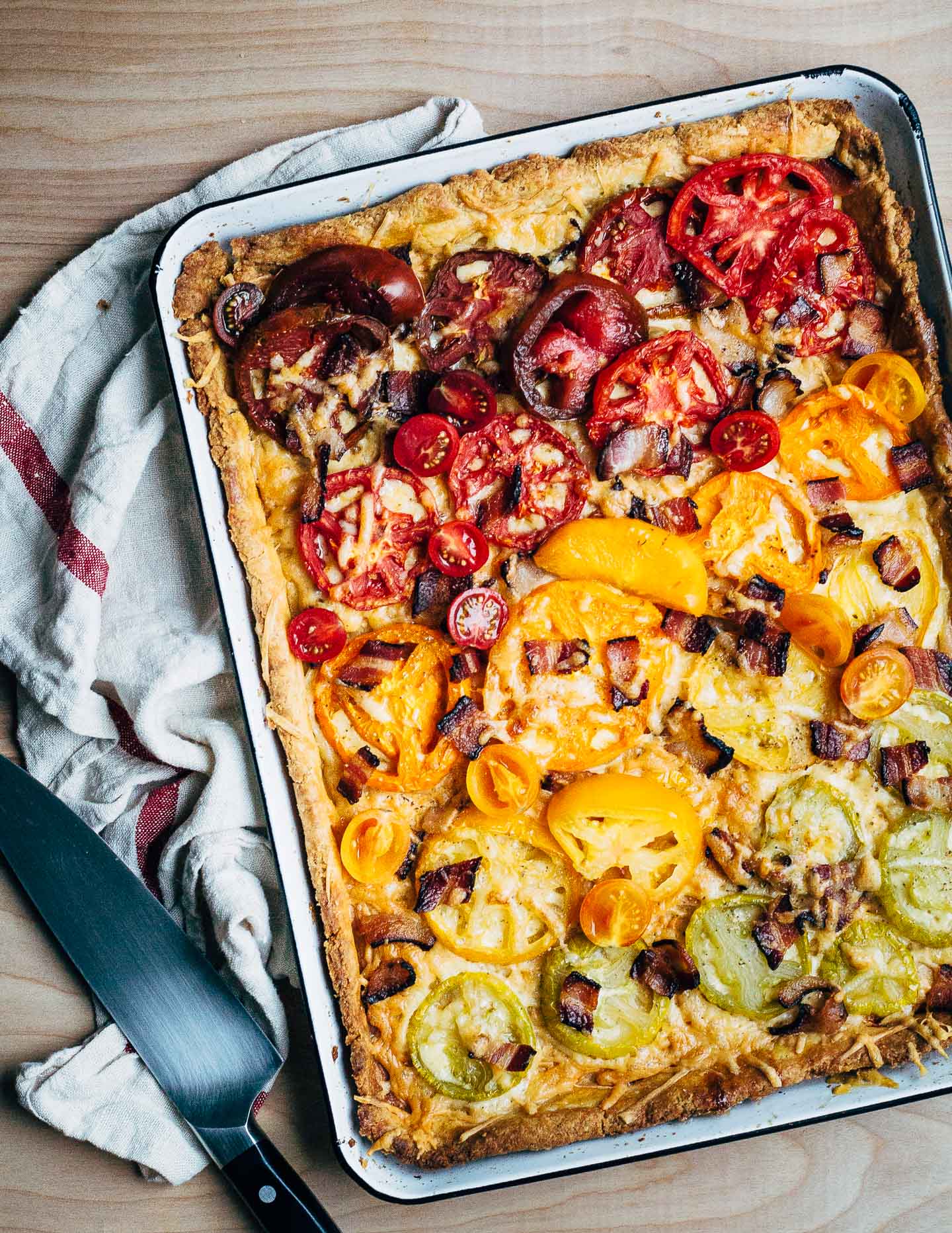 bacon cheddar and tomato tart // brooklyn supper
