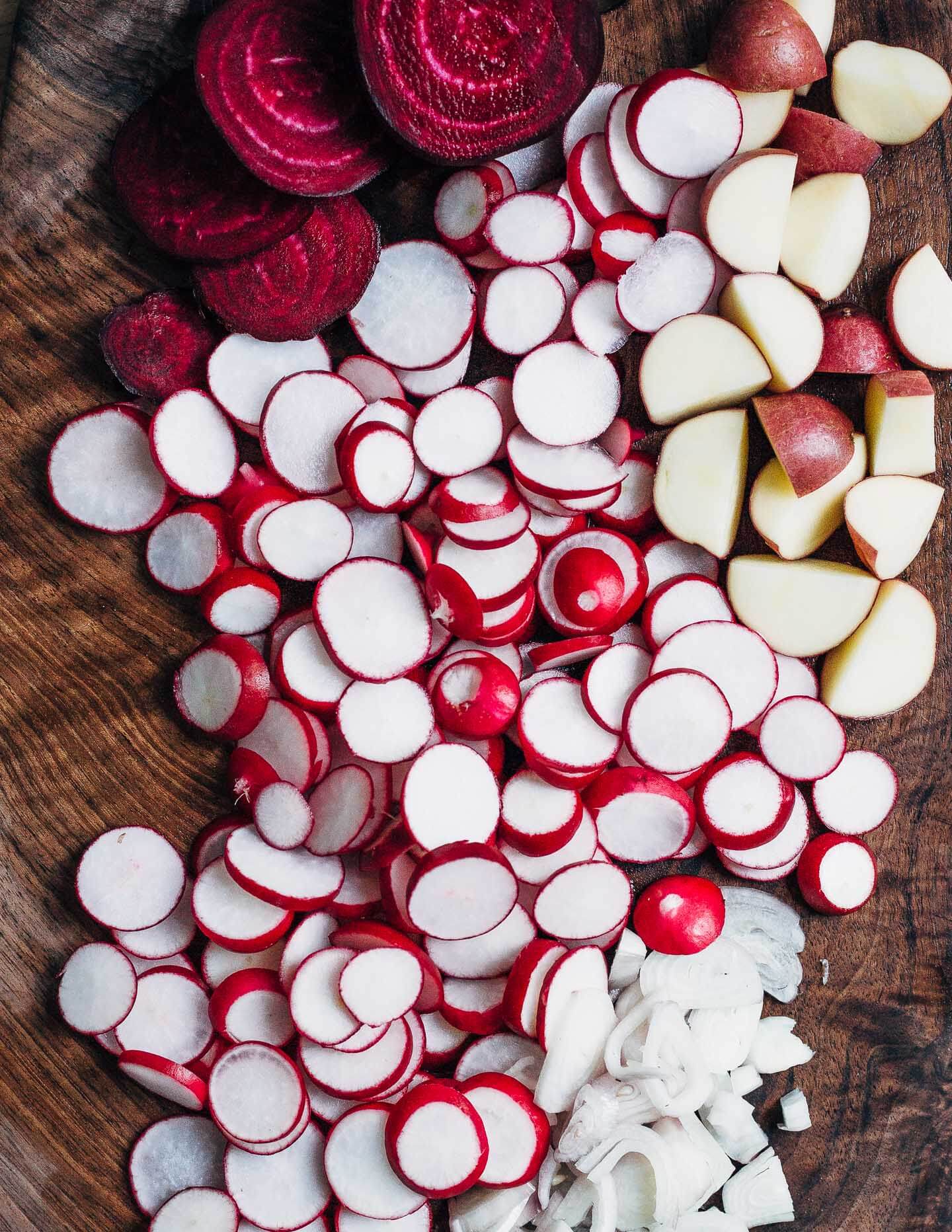 pink radish soup with fried shallots // brooklyn supper