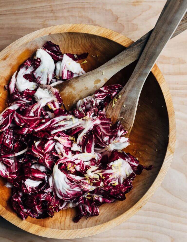 Radicchio and Roasted Delicata Squash Salad with Fried Sage