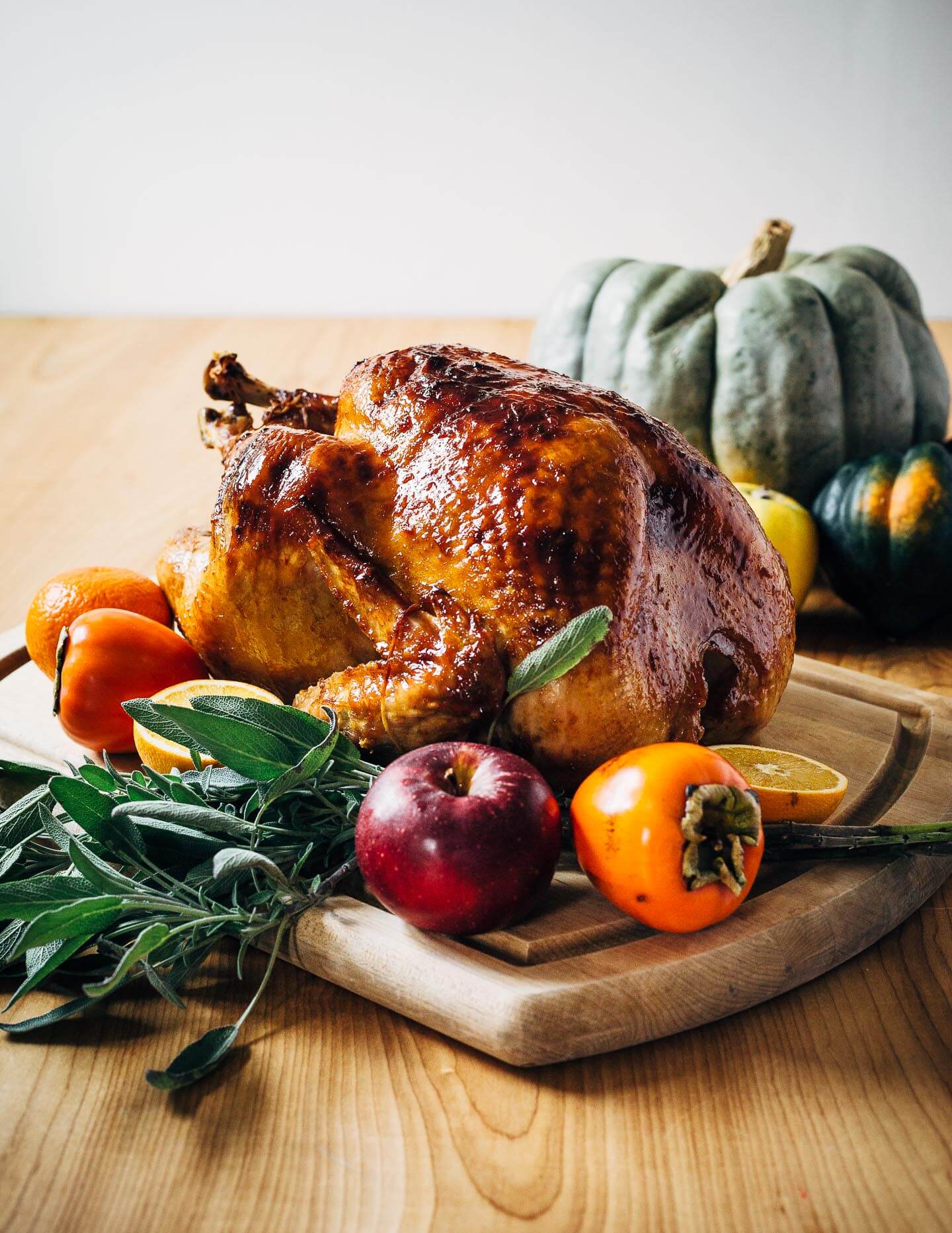 A maple-bourbon glazed turkey recipe with notes of smoky bourbon and caramel in every bite.